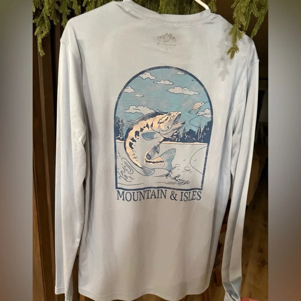 Men's Gray Long Sleeve Shirt - Picture 3 of 3